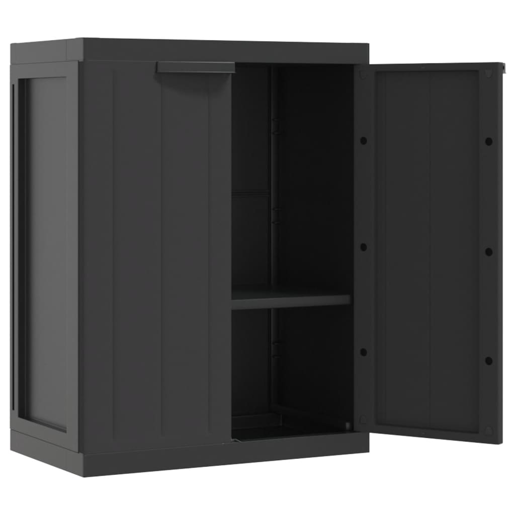 Garden Cabinet Black 65x37x85 cm PP