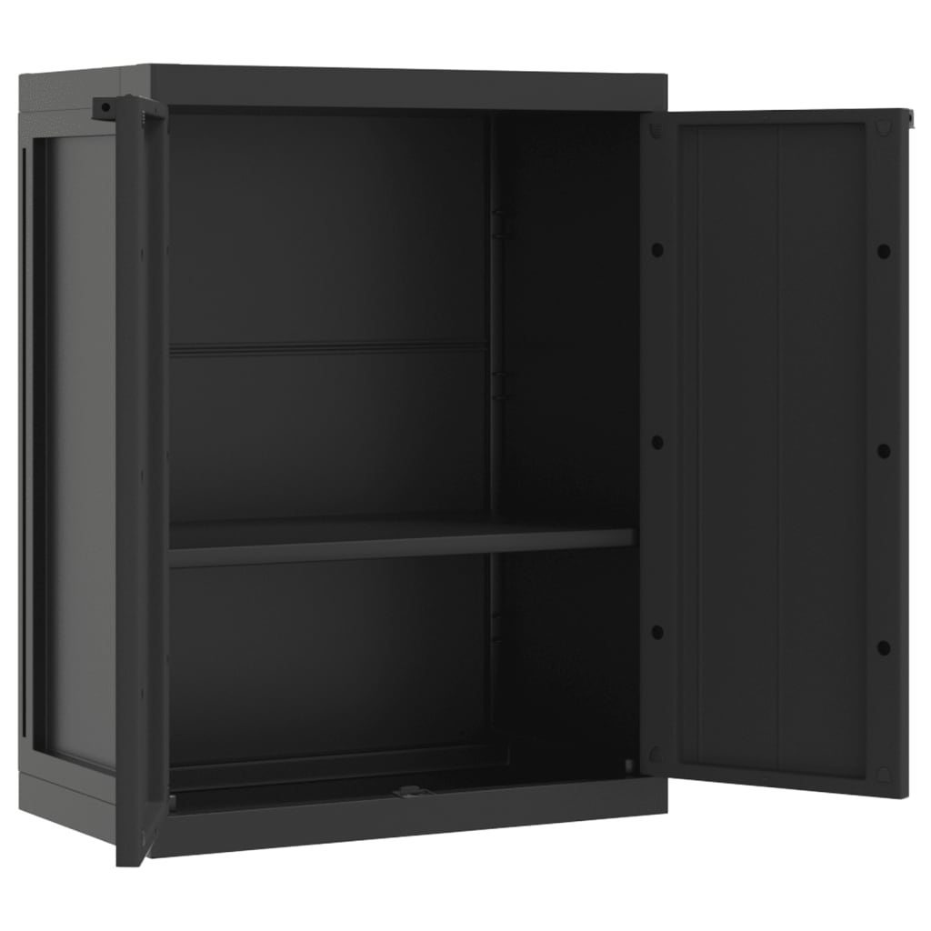 Gartenschrank Schwarz 65x37x85 cm PP