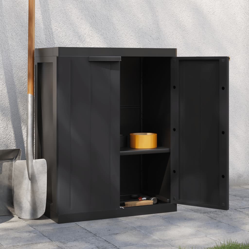 Gartenschrank Schwarz 65x37x85 cm PP