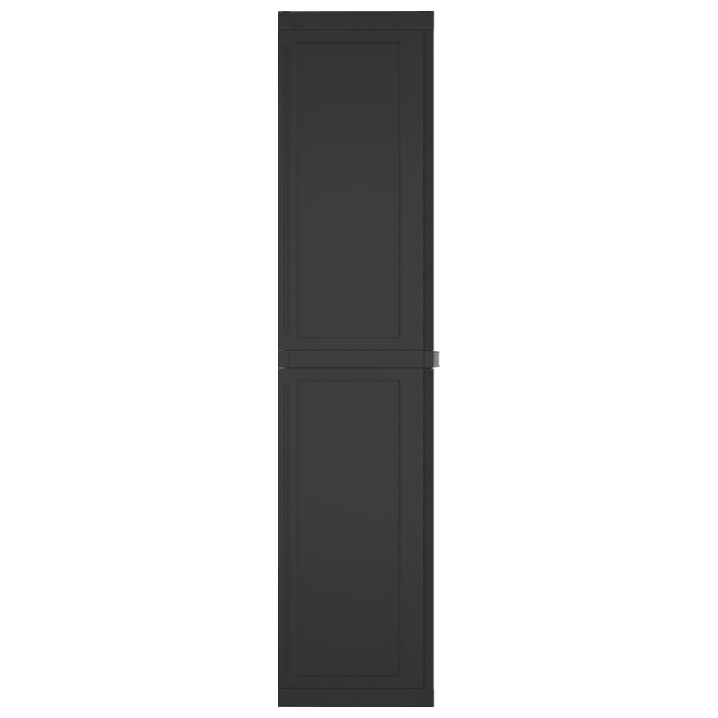 Garden Cabinet Black 65x37x165 cm PP