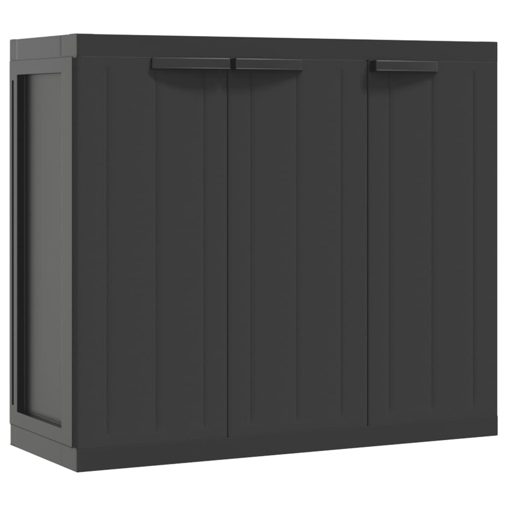 Garden Cabinet Black 97x37x85 cm PP