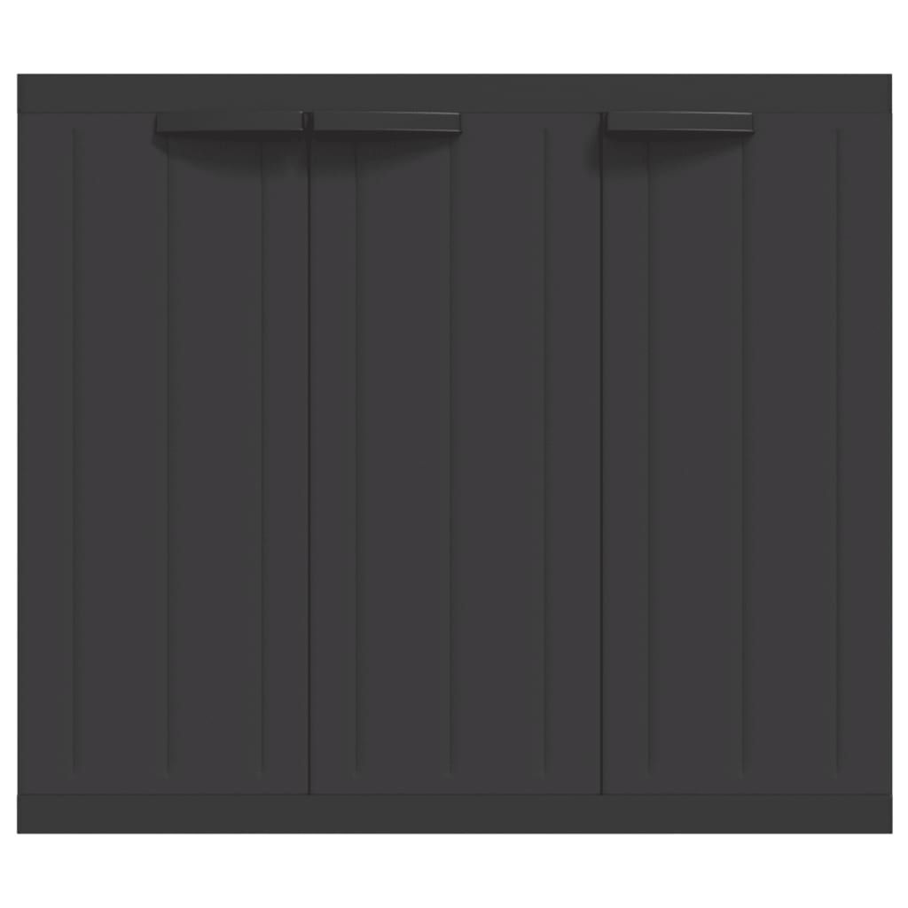 Garden Cabinet Black 97x37x85 cm PP