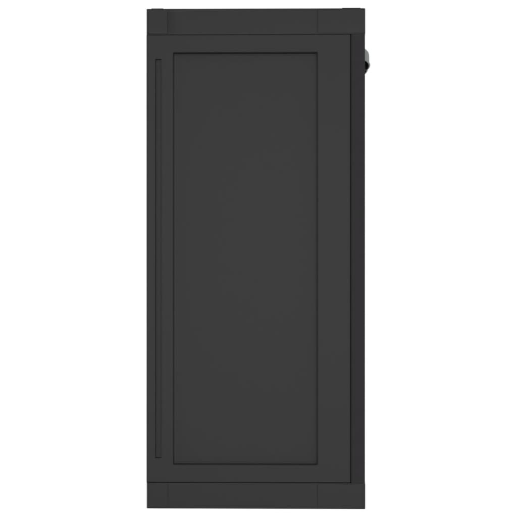 Garden Cabinet Black 97x37x85 cm PP