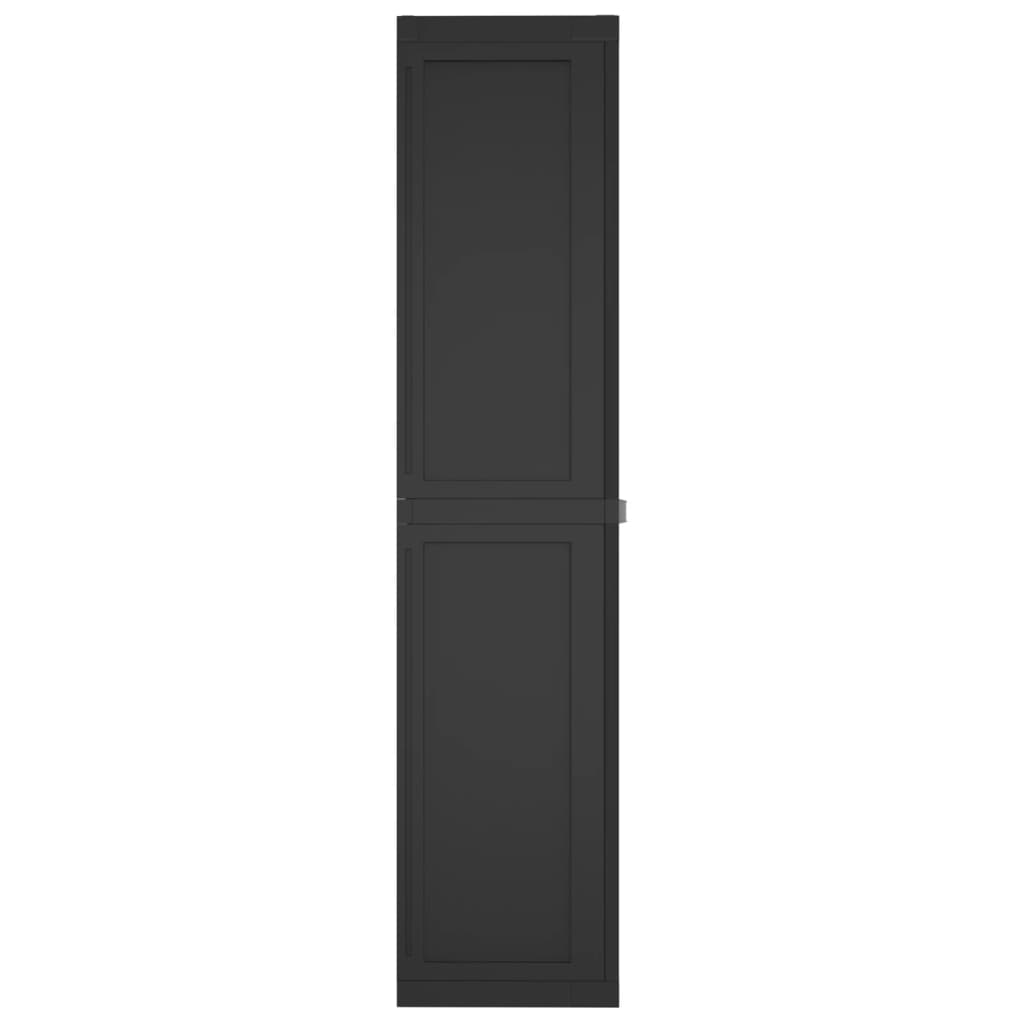 Garden Cabinet Black 97x37x165 cm PP