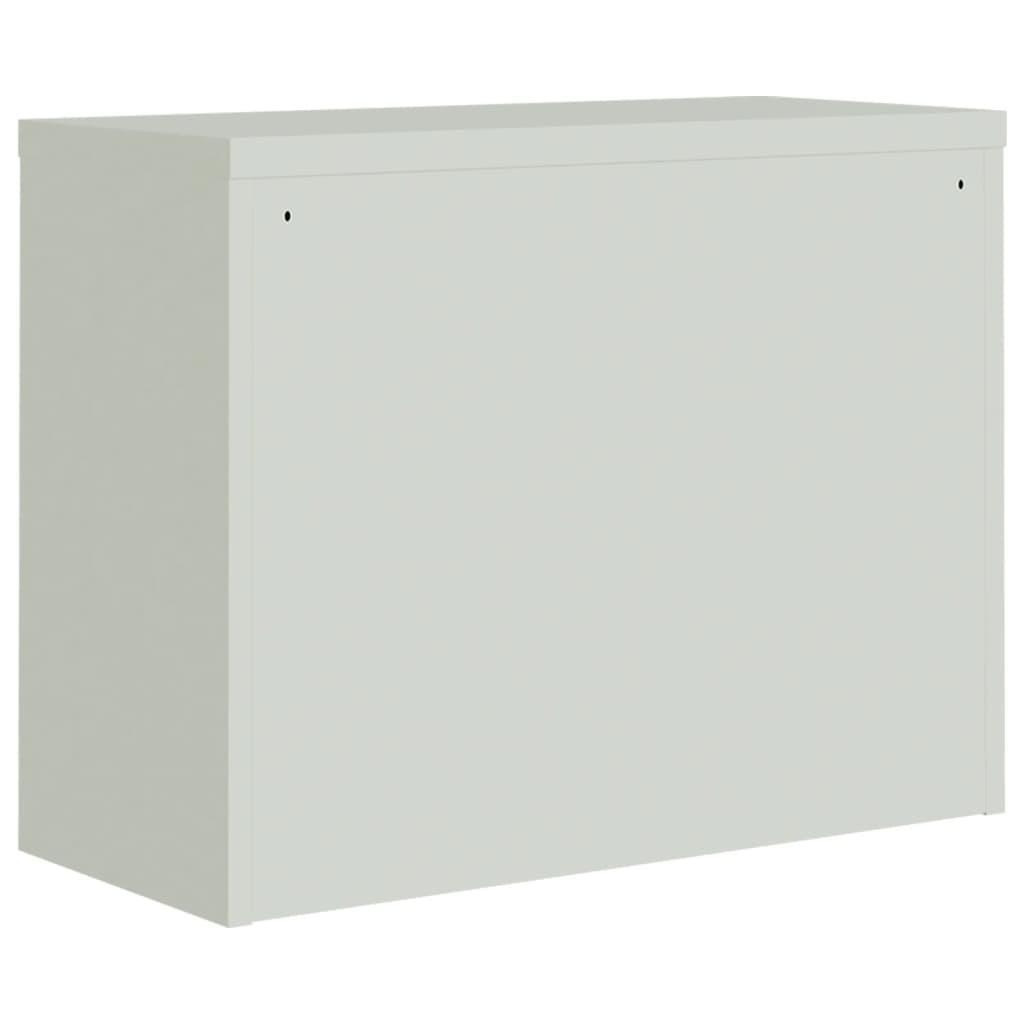 Aktenschrank Hellgrau 90x40x110 cm Stahl