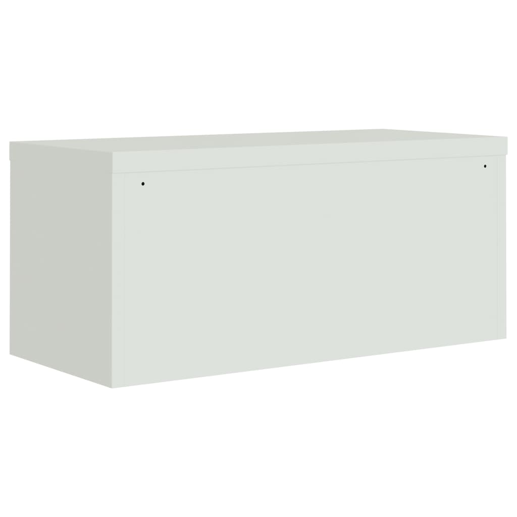 Aktenschrank Hellgrau 90x40x130 cm Stahl