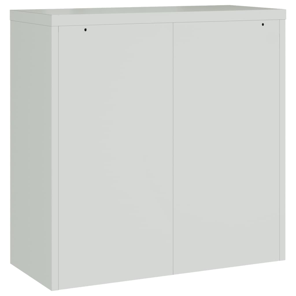 Aktenschrank Hellgrau 90x40x130 cm Stahl