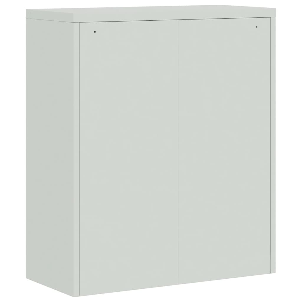 Aktenschrank Hellgrau 90x40x145 cm Stahl