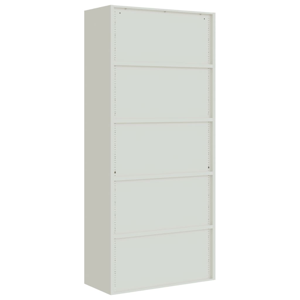 Aktenschrank Hellgrau 90x40x240 cm Stahl