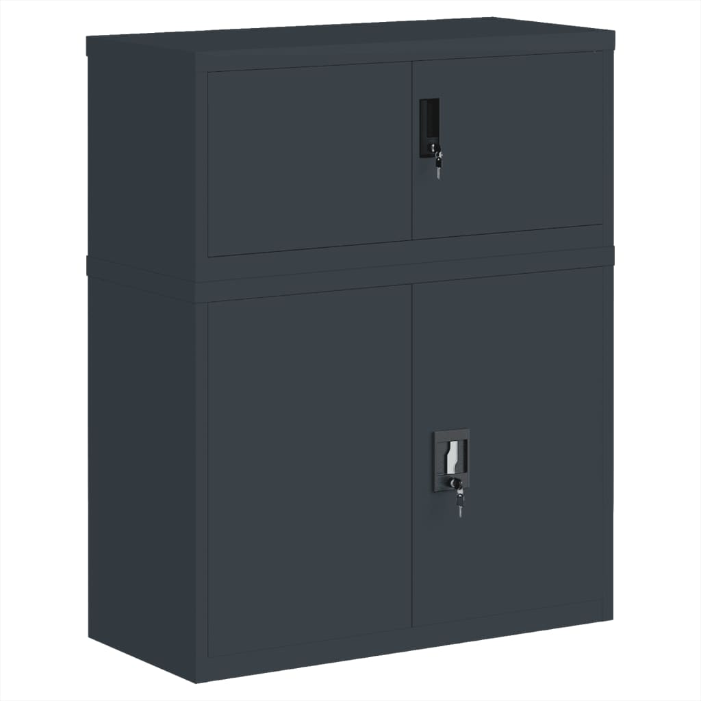 Aktenschrank Anthrazit 90x40x110 cm Stahl