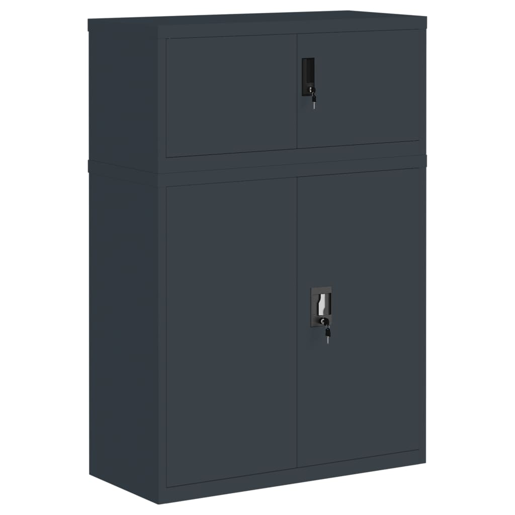 Aktenschrank Anthrazit 90x40x130 cm Stahl