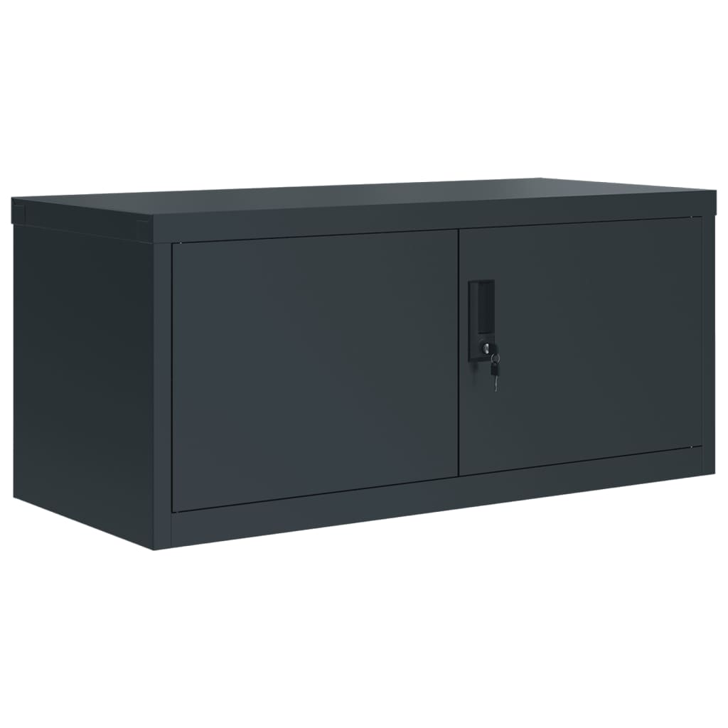 Aktenschrank Anthrazit 90x40x130 cm Stahl