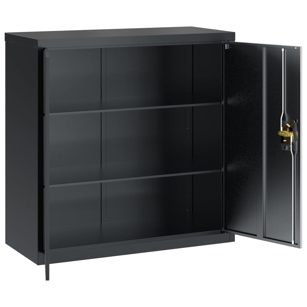 Aktenschrank Anthrazit 90x40x130 cm Stahl