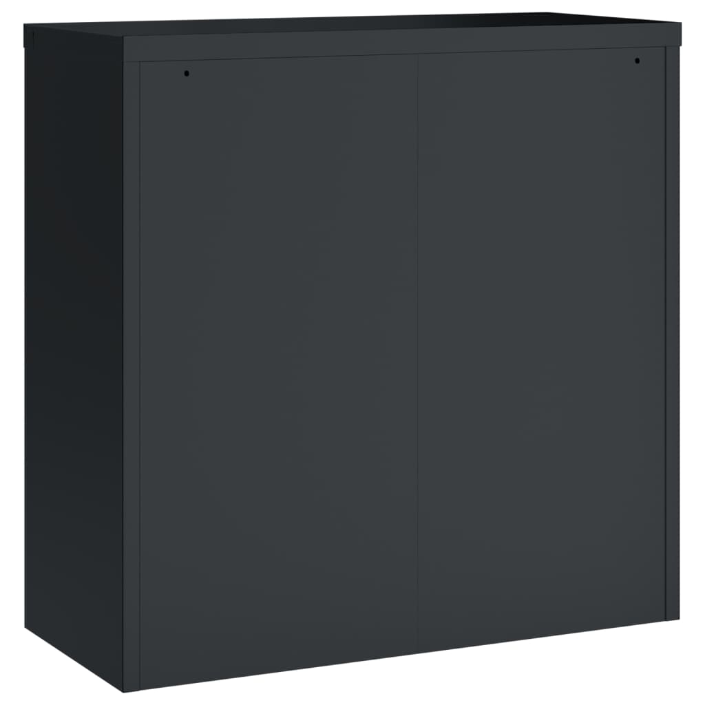 Aktenschrank Anthrazit 90x40x130 cm Stahl