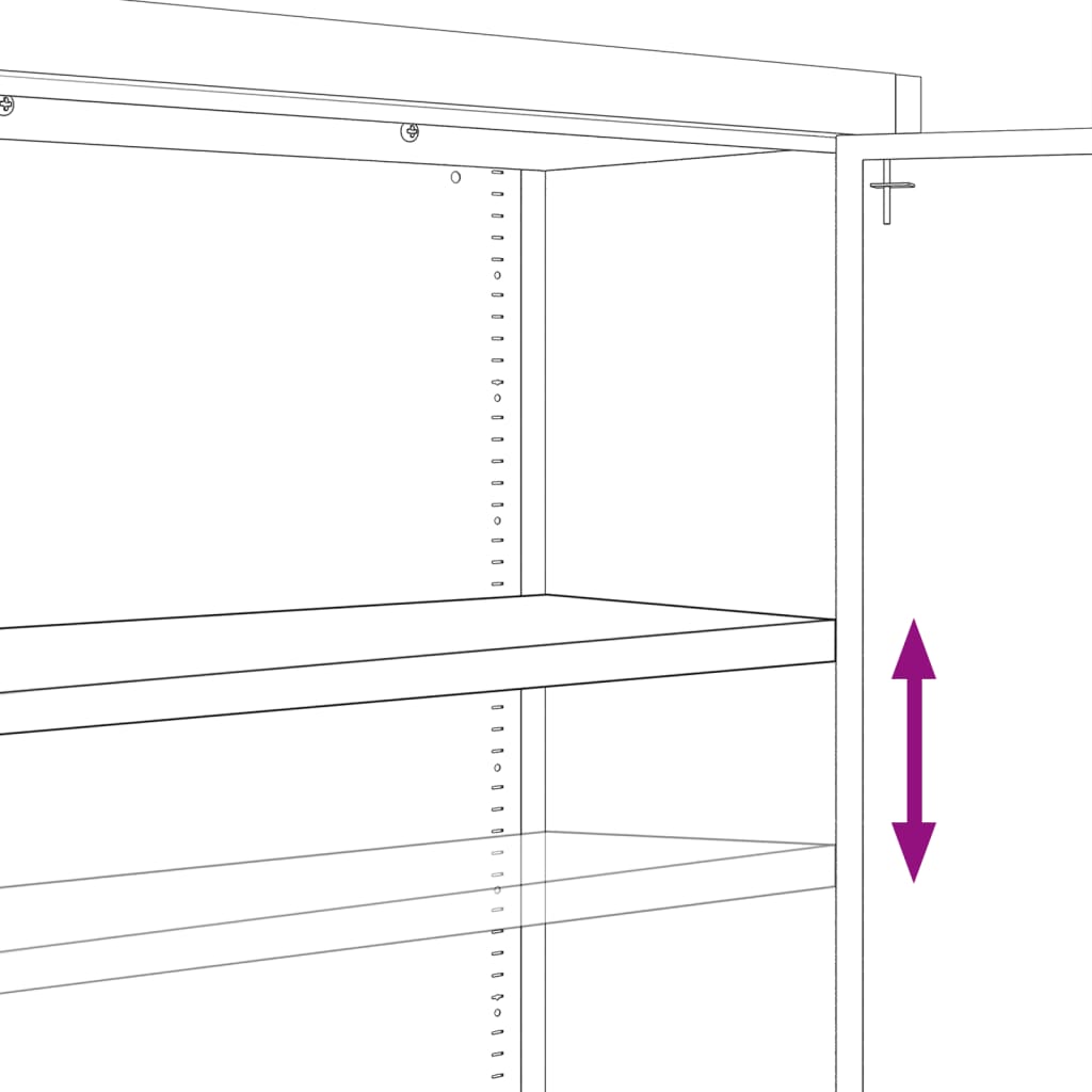 Aktenschrank Anthrazit 90x40x130 cm Stahl