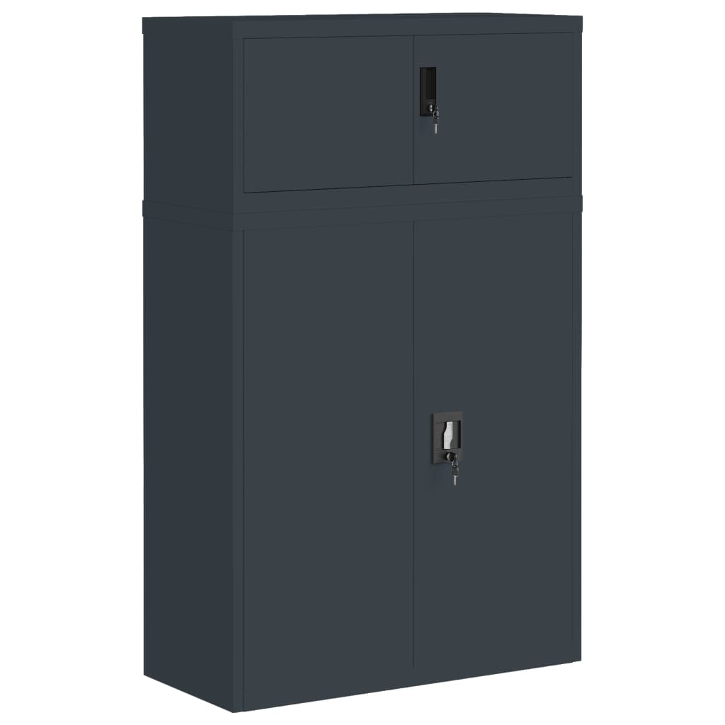 Aktenschrank Anthrazit 90x40x145 cm Stahl