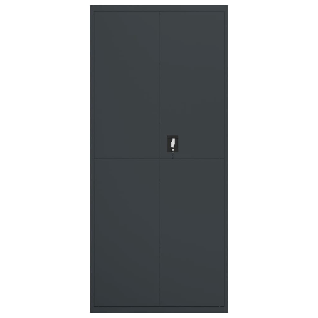 Aktenschrank Anthrazit 90x40x240 cm Stahl