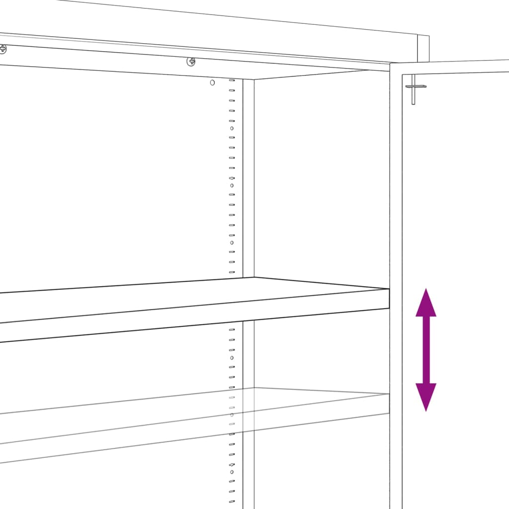 Aktenschrank Anthrazit 90x40x240 cm Stahl