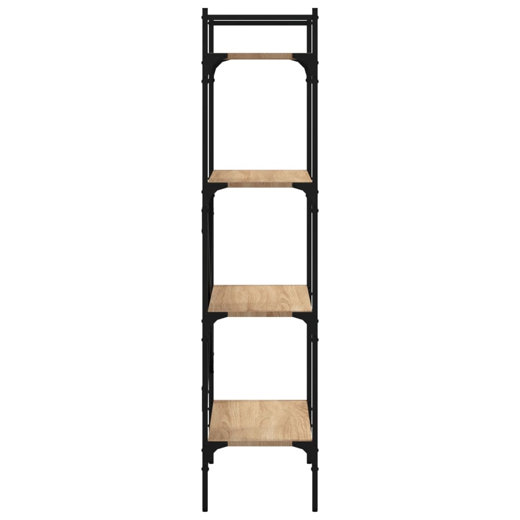 Bookcase 4 compartments Sonoma oak 56x31.5x138.5cm wood material