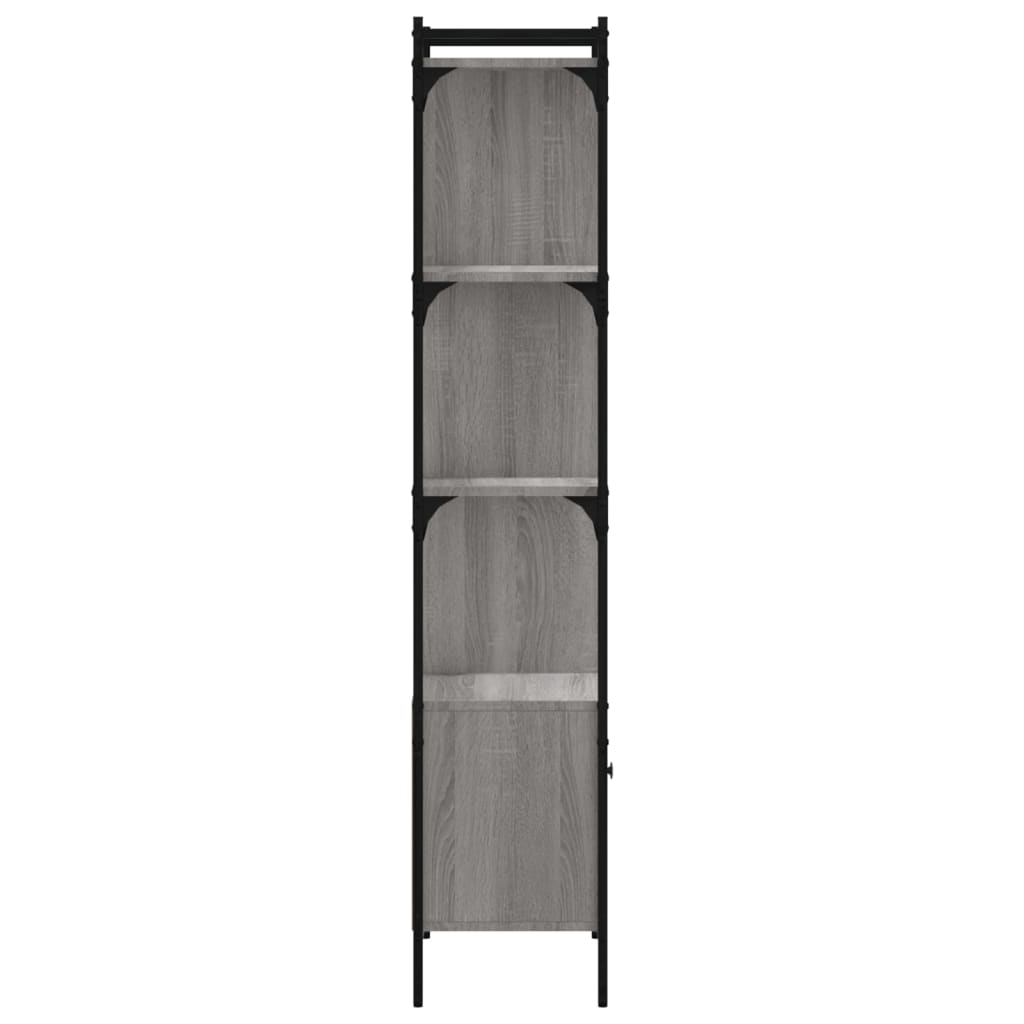 Bookcase with door Grey Sonoma 44.5x30x154.5 cm wood material