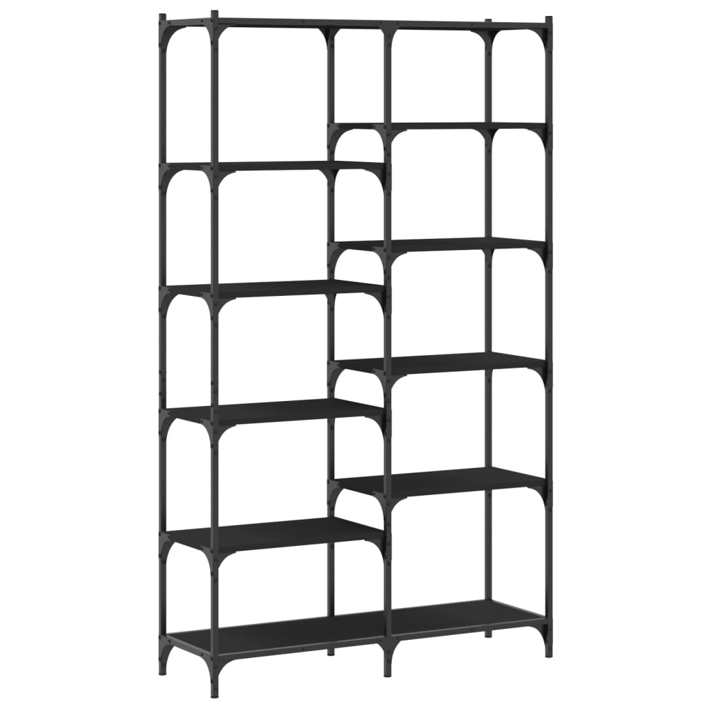 Bookshelf Black 100x32x170 cm Wood and Iron