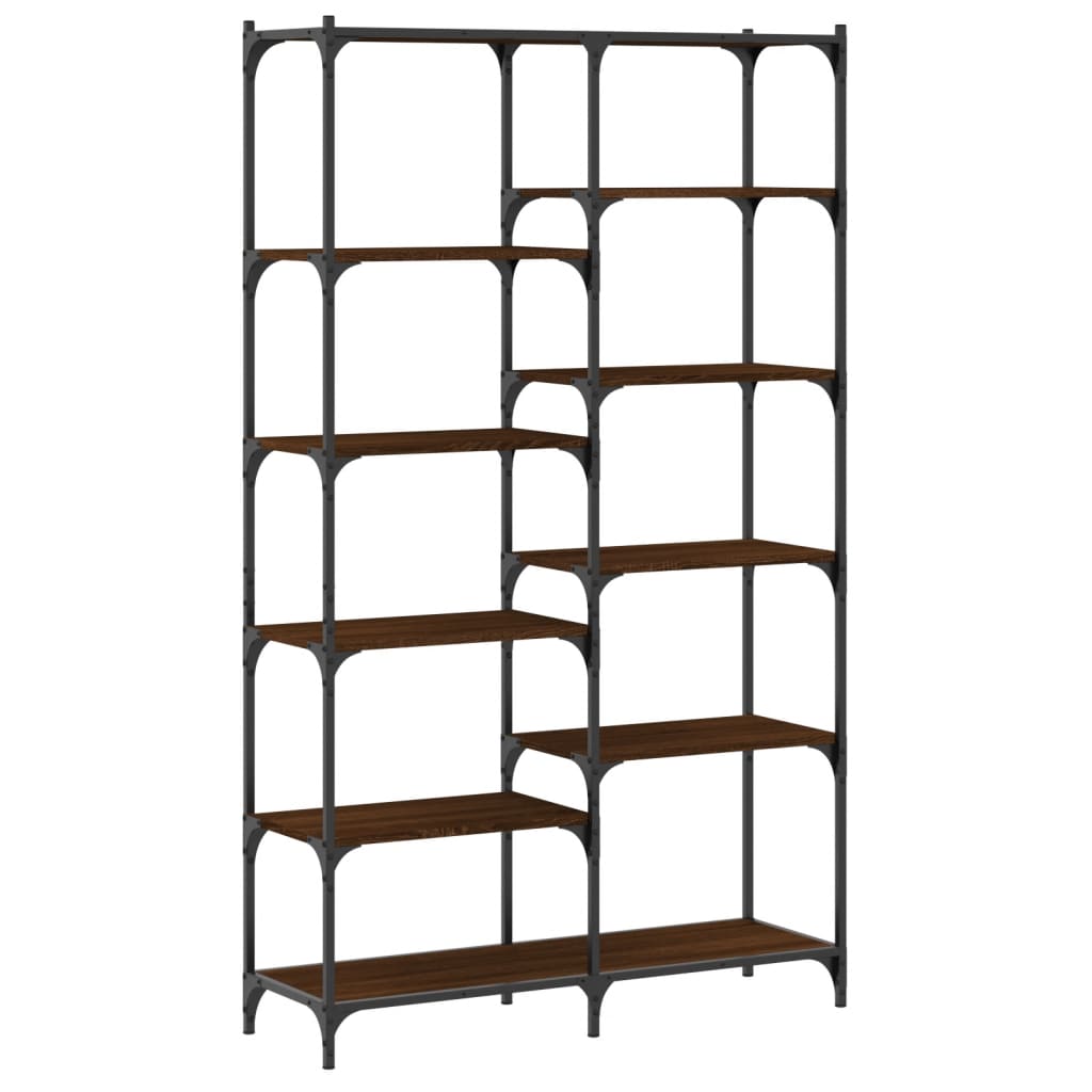 Bookshelf Oak Brown 100x32x170 cm Wood Material and Iron