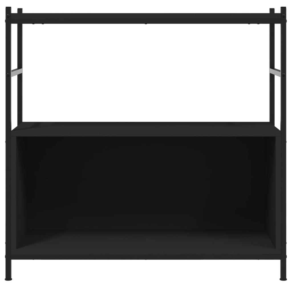 Bookshelf Black 80x30x78.5 cm Wood and Iron