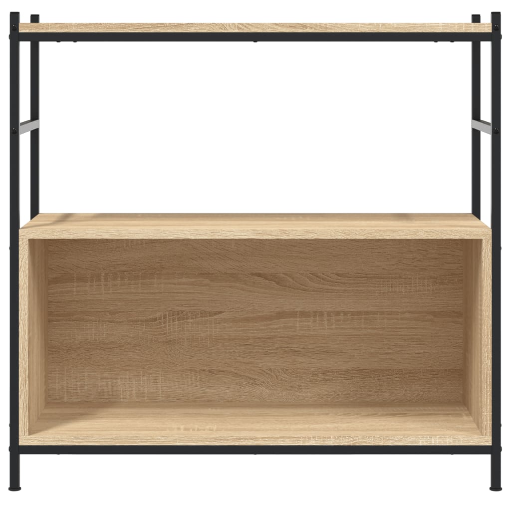 Bookshelf Sonoma Oak 80x30x78.5 cm Wood Material and Iron