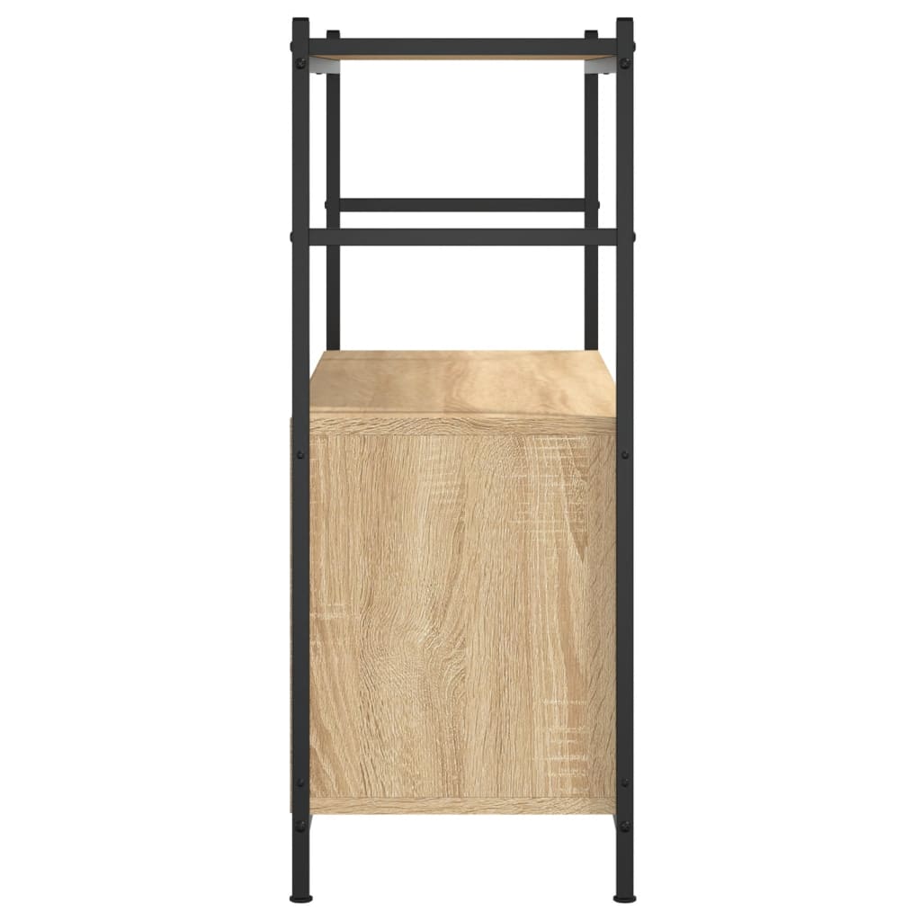 Bookshelf Sonoma Oak 80x30x78.5 cm Wood Material and Iron