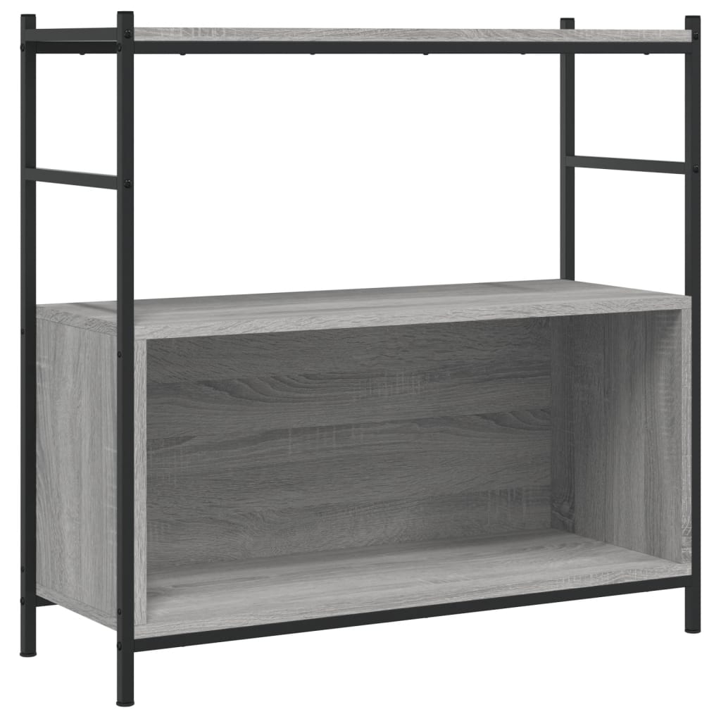 Bookcase Grey Sonoma 80x30x78.5 cm Wood and Iron