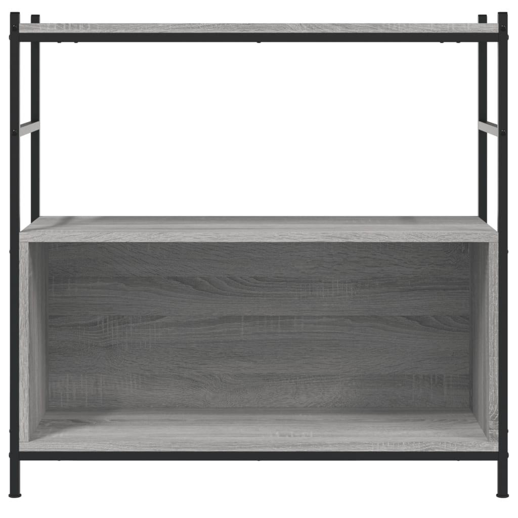 Bookcase Grey Sonoma 80x30x78.5 cm Wood and Iron