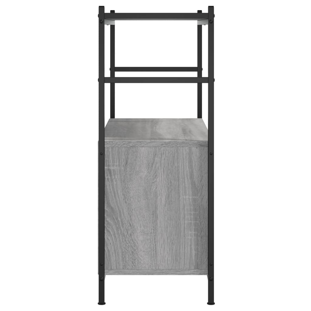 Bookcase Grey Sonoma 80x30x78.5 cm Wood and Iron