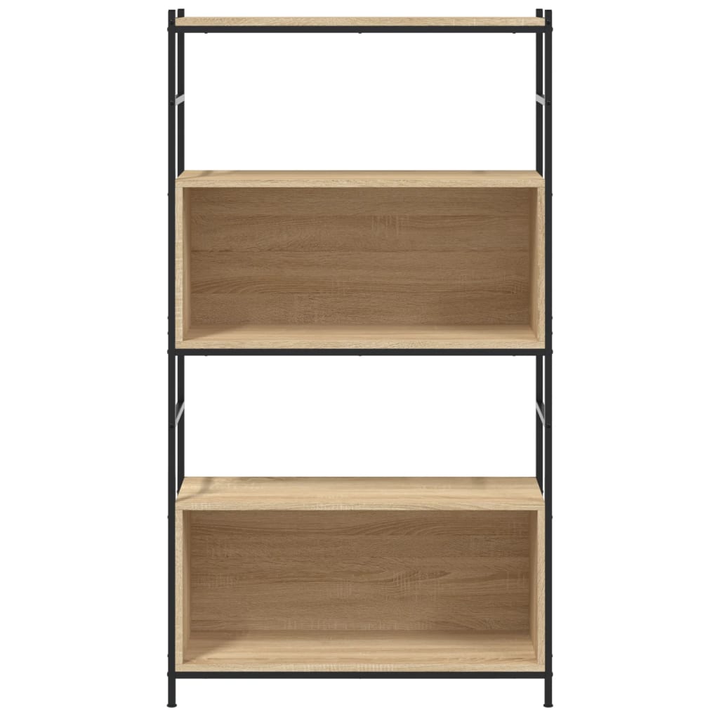 Bücherregal Sonoma-Eiche 80x30x145,5 cm Holzwerkstoff und Eisen