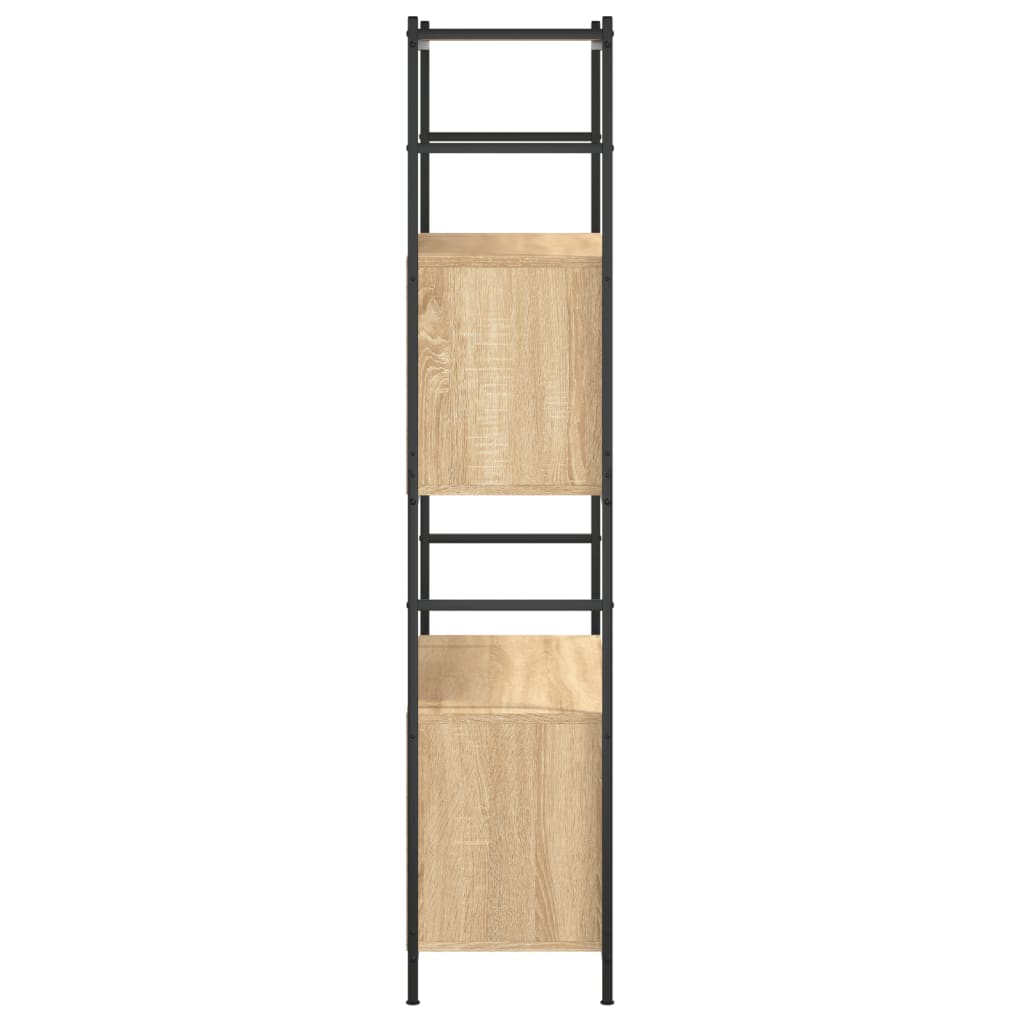 Bücherregal Sonoma-Eiche 80x30x145,5 cm Holzwerkstoff und Eisen