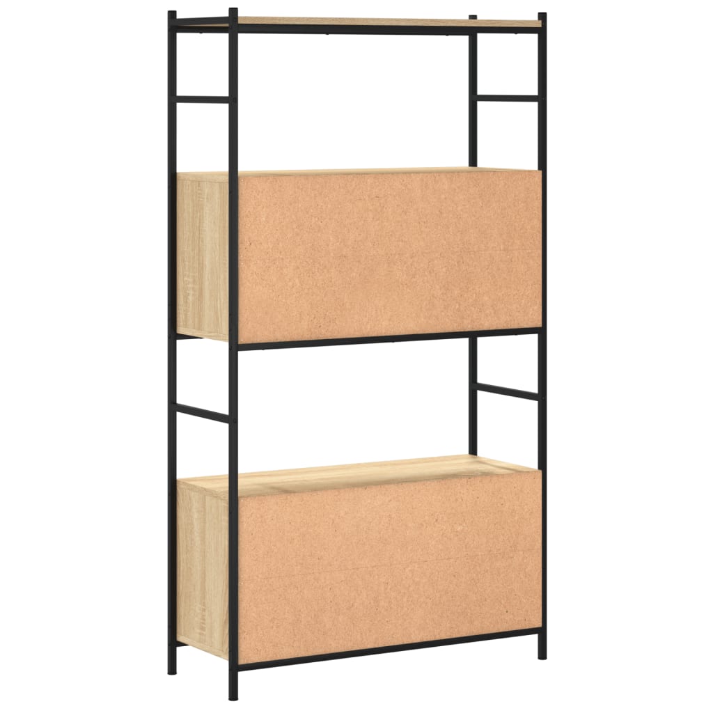 Bookshelf Sonoma Oak 80x30x145.5 cm Wood Material and Iron