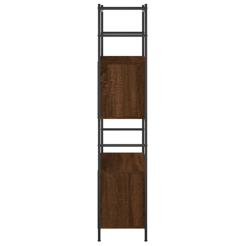 Bookshelf Brown Oak Look 80x30x145.5 cm Wood Material