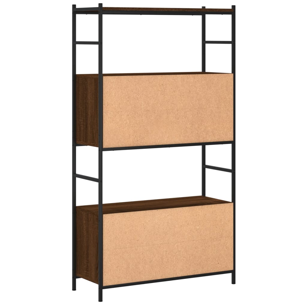 Bookshelf Brown Oak Look 80x30x145.5 cm Wood Material