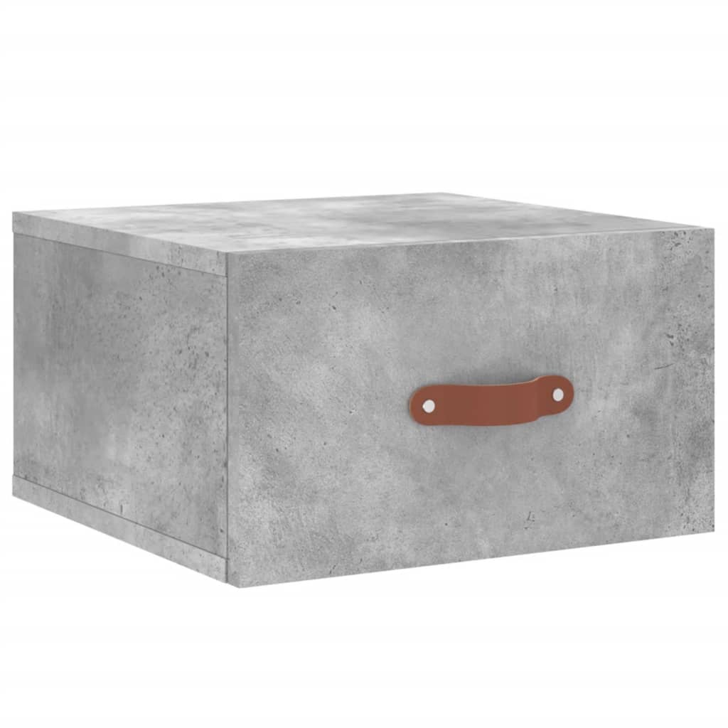 Wall Bedside Table Concrete Grey 35x35x20 cm