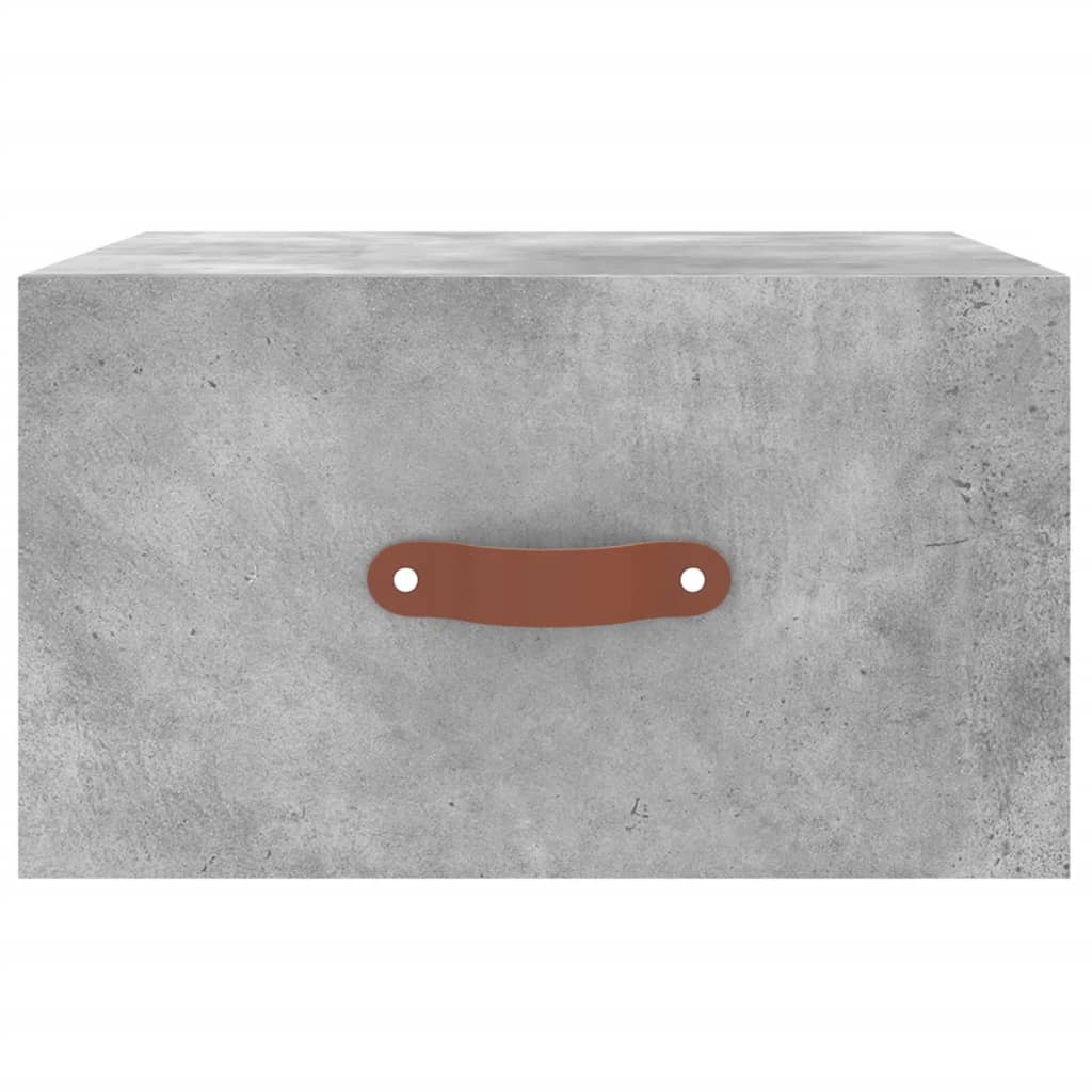 Wall Bedside Table Concrete Grey 35x35x20 cm