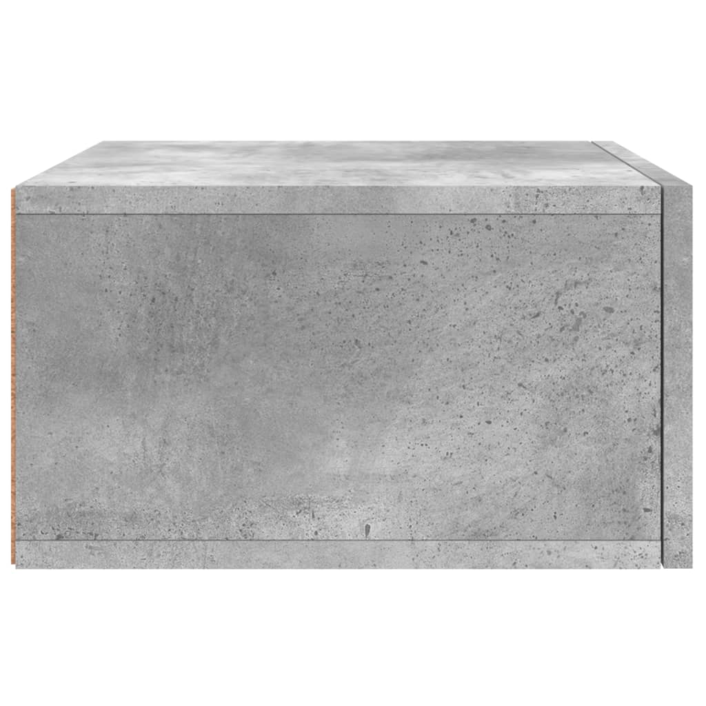 Wall Bedside Table Concrete Grey 35x35x20 cm