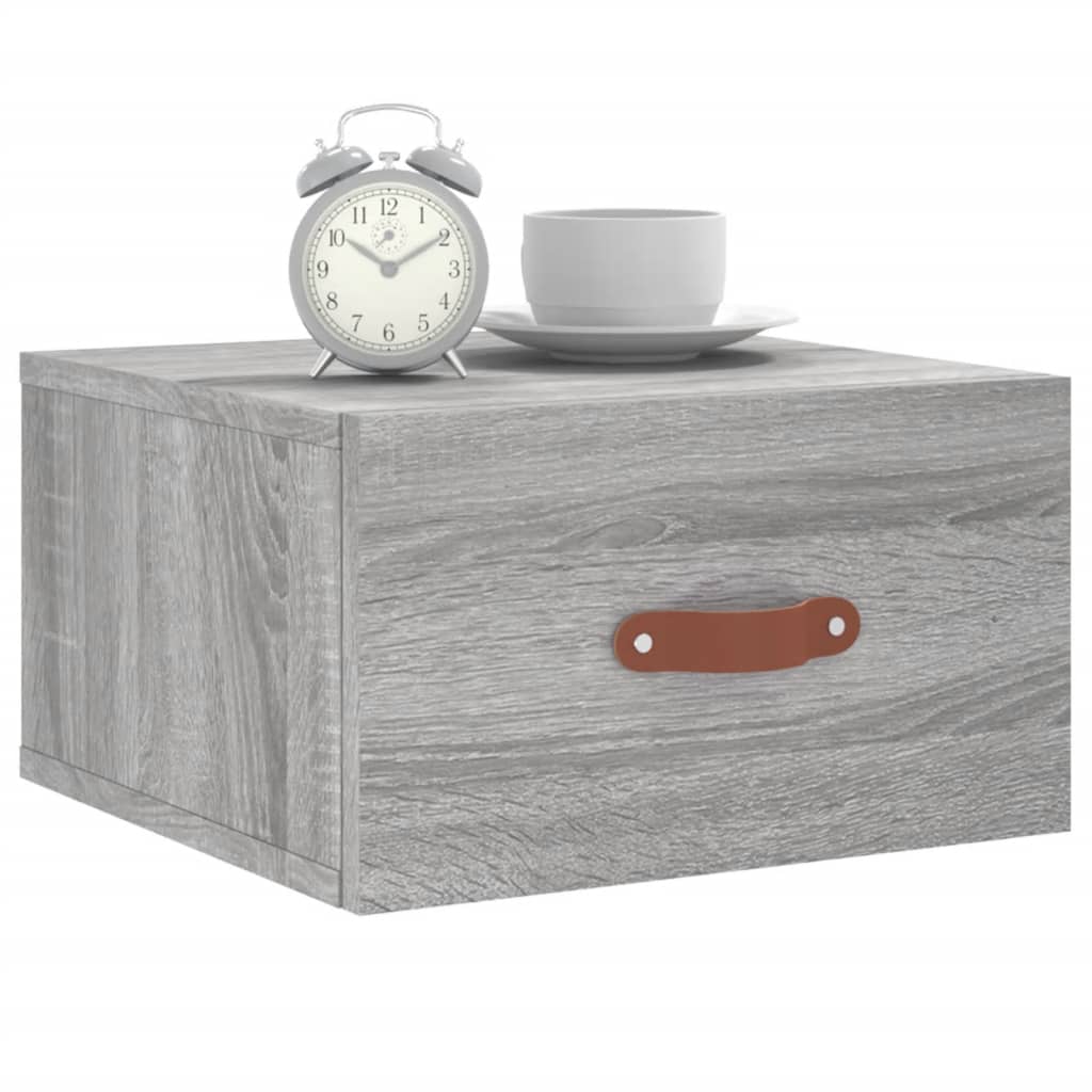 Wall Bedside Tables 2 pcs. Gray Sonoma 35x35x20 cm