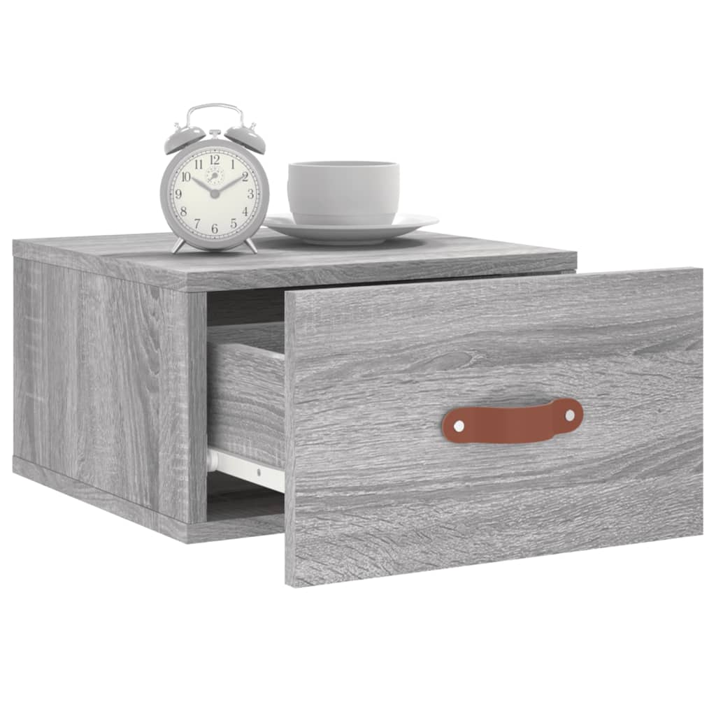 Wall Bedside Tables 2 pcs. Gray Sonoma 35x35x20 cm