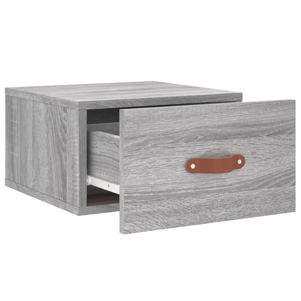 Wall Bedside Tables 2 pcs. Gray Sonoma 35x35x20 cm