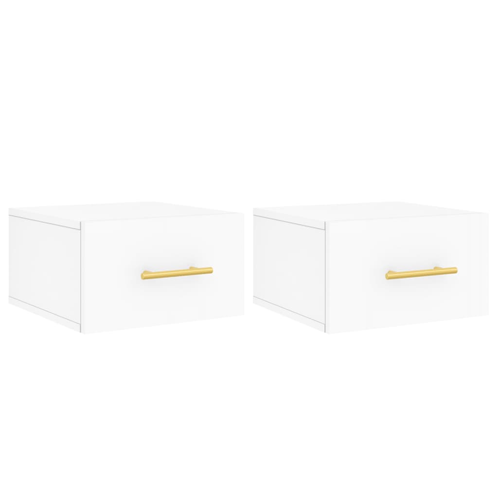 Wall Bedside Tables 2 pcs. White 35x35x20 cm