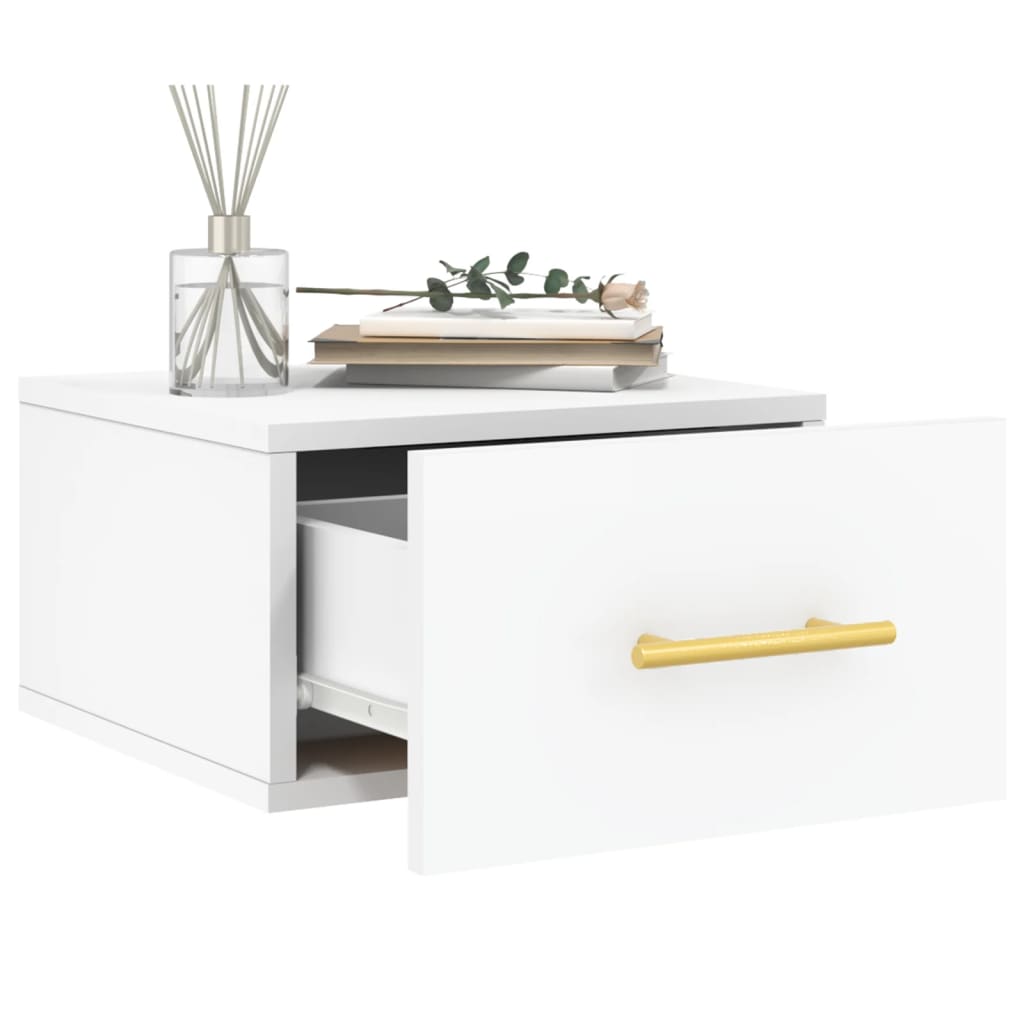 Wall Bedside Tables 2 pcs. White 35x35x20 cm