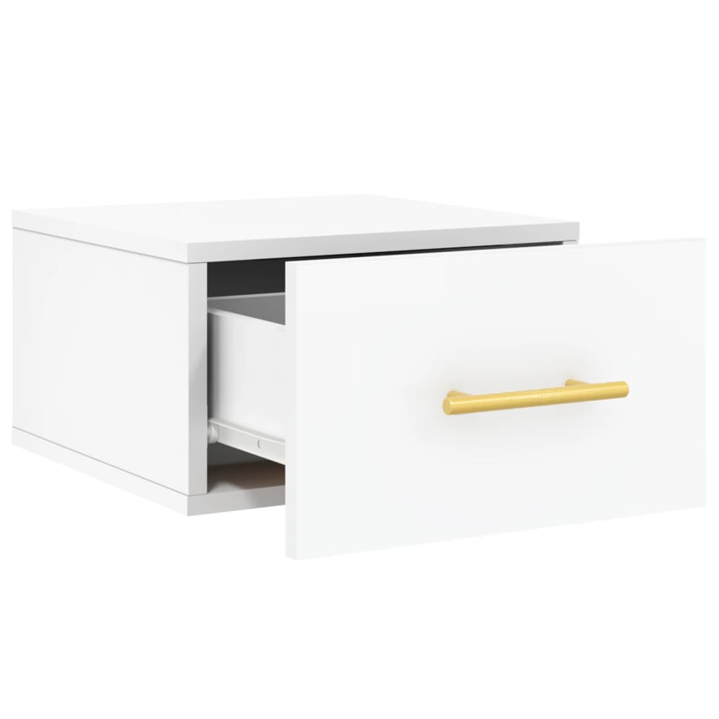 Wall Bedside Tables 2 pcs. White 35x35x20 cm