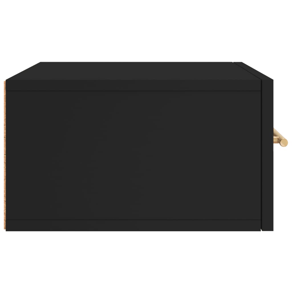 Wall Bedside Table Black 35x35x20 cm