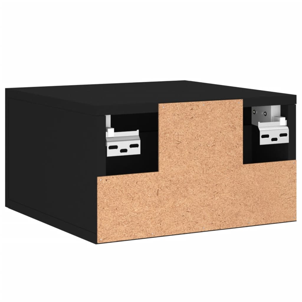 Wall Bedside Tables 2 pcs. Black 35x35x20 cm