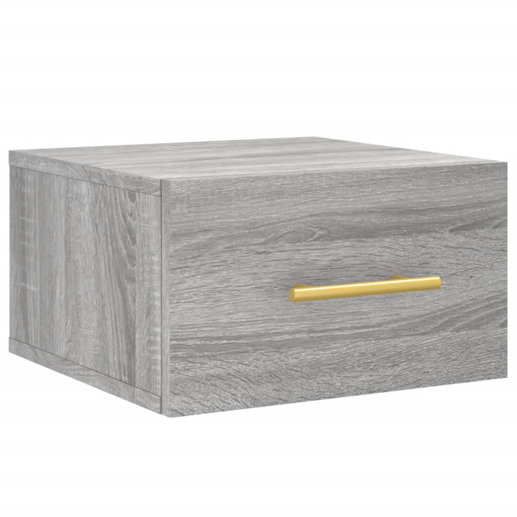 Wall Bedside Table Gray Sonoma 35x35x20 cm