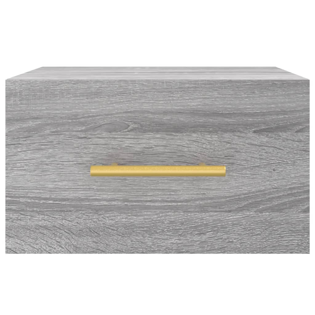 Wall Bedside Table Gray Sonoma 35x35x20 cm